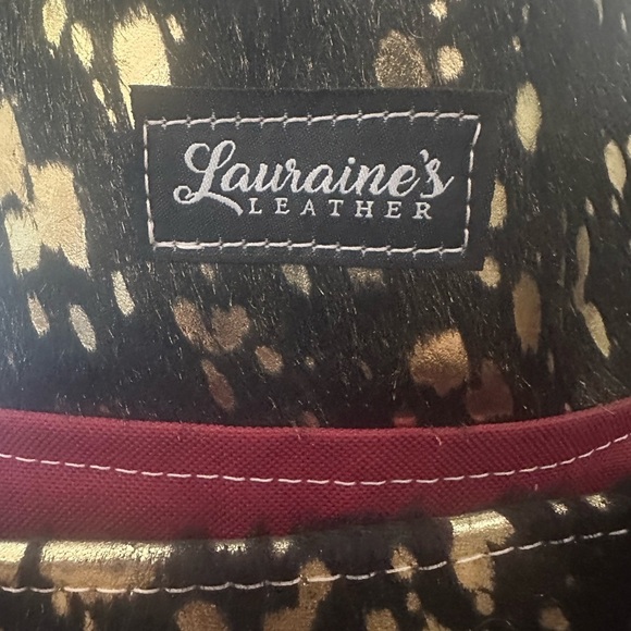 Lauraine’s HOH acid wash and leather vehicle hanging reusable trash storage bag - Picture 4 of 11